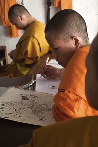 Monjes en Wat Xieng Muan -3-