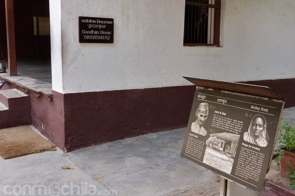 Lugar donde Gandhi pasaba el tiempo en su rueca