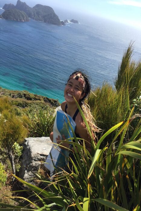 10 días realizando el North West Circuit de Stewart Island 28 Thea con el mapa