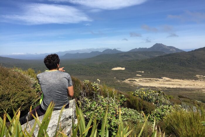 10 días realizando el North West Circuit de Stewart Island 29 Marcos preocupado intentando buscar rutas alternativas… (no hay)