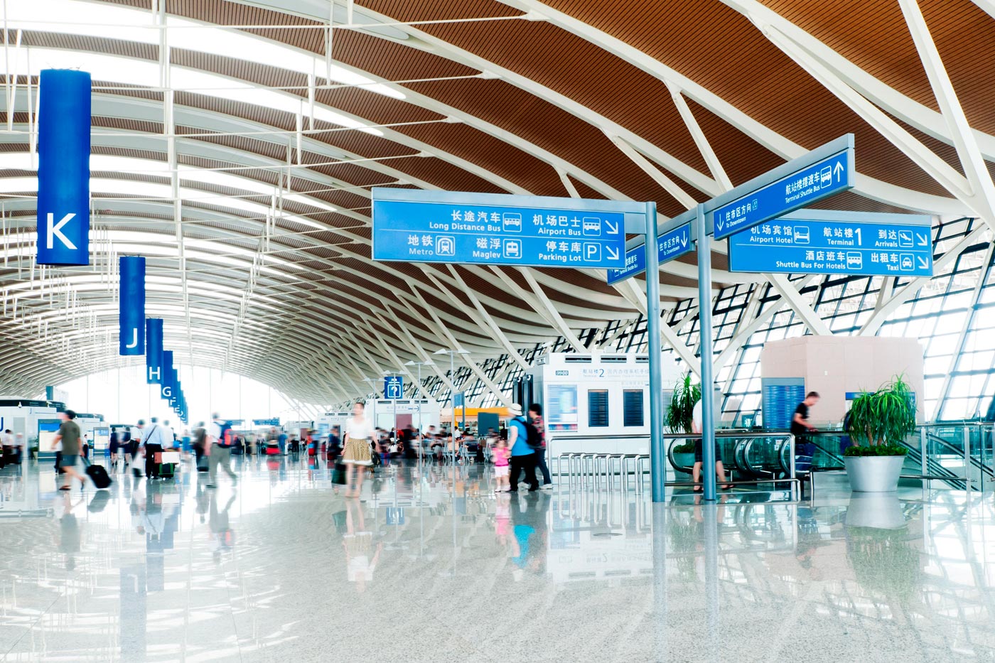Cómo ir de Shanghái a Pekín en avión, tren o bus 2 Aeropuerto de Shanghái Pudong, el de mayor tráfico del país