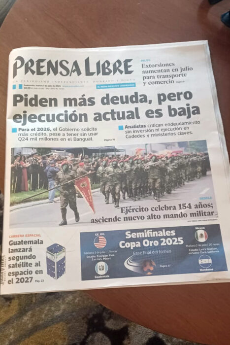Guatemala. Con los hijos del maíz. 20 El principal diario, Prensa Libre, aún en edición en papel
