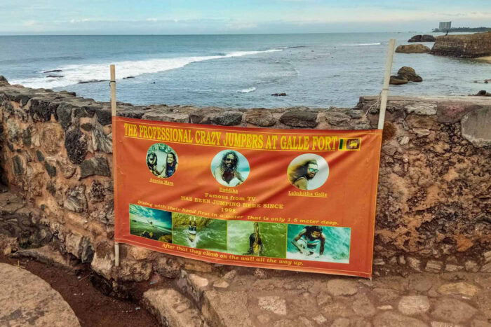 Galle, el faro sur de Sri Lanka 15 El bastión Flag Rock es el lugar donde los saltadores se lucen.