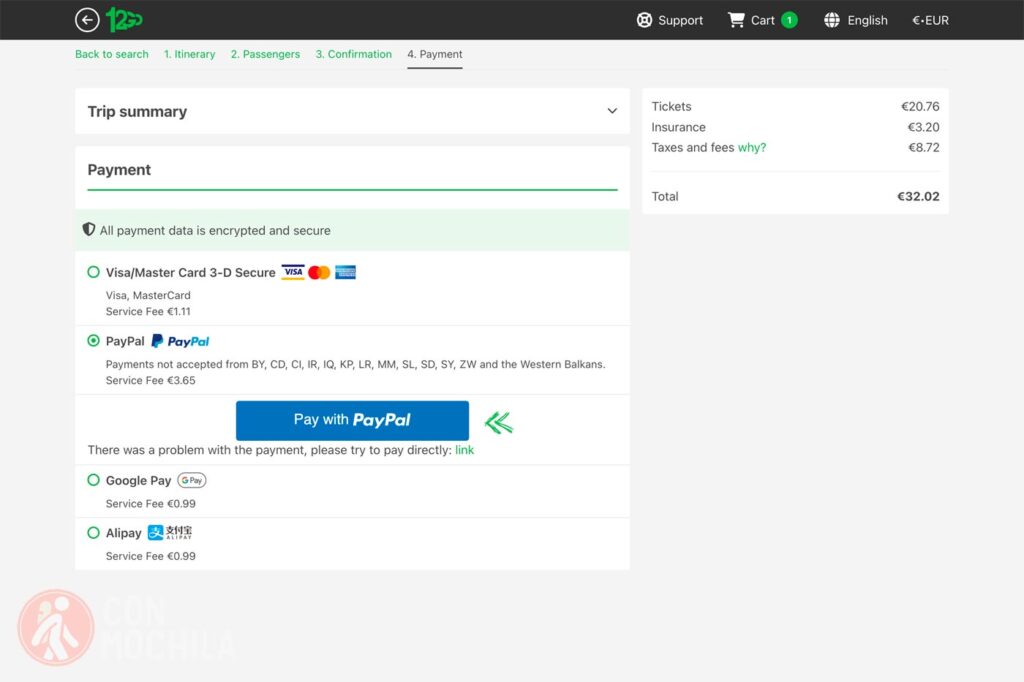 Select a Payment gateway