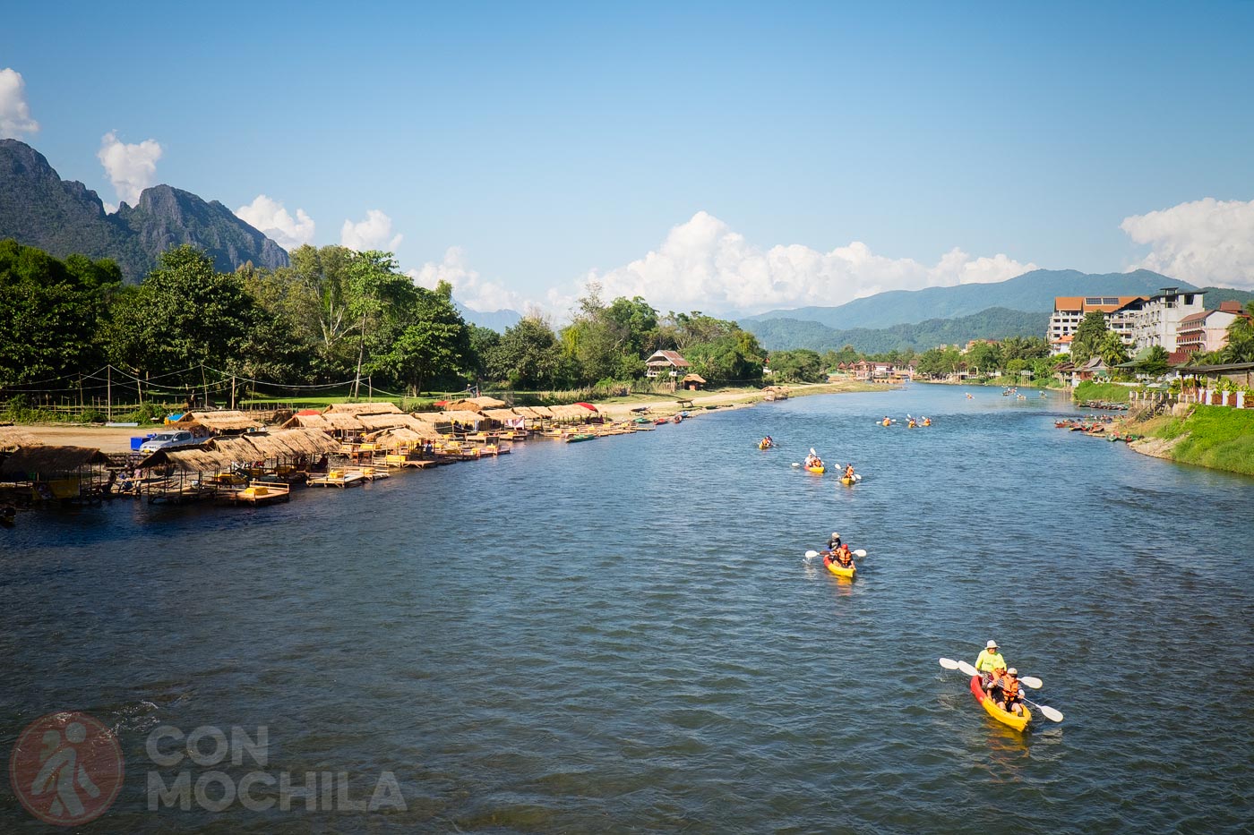 Kayaking on the river