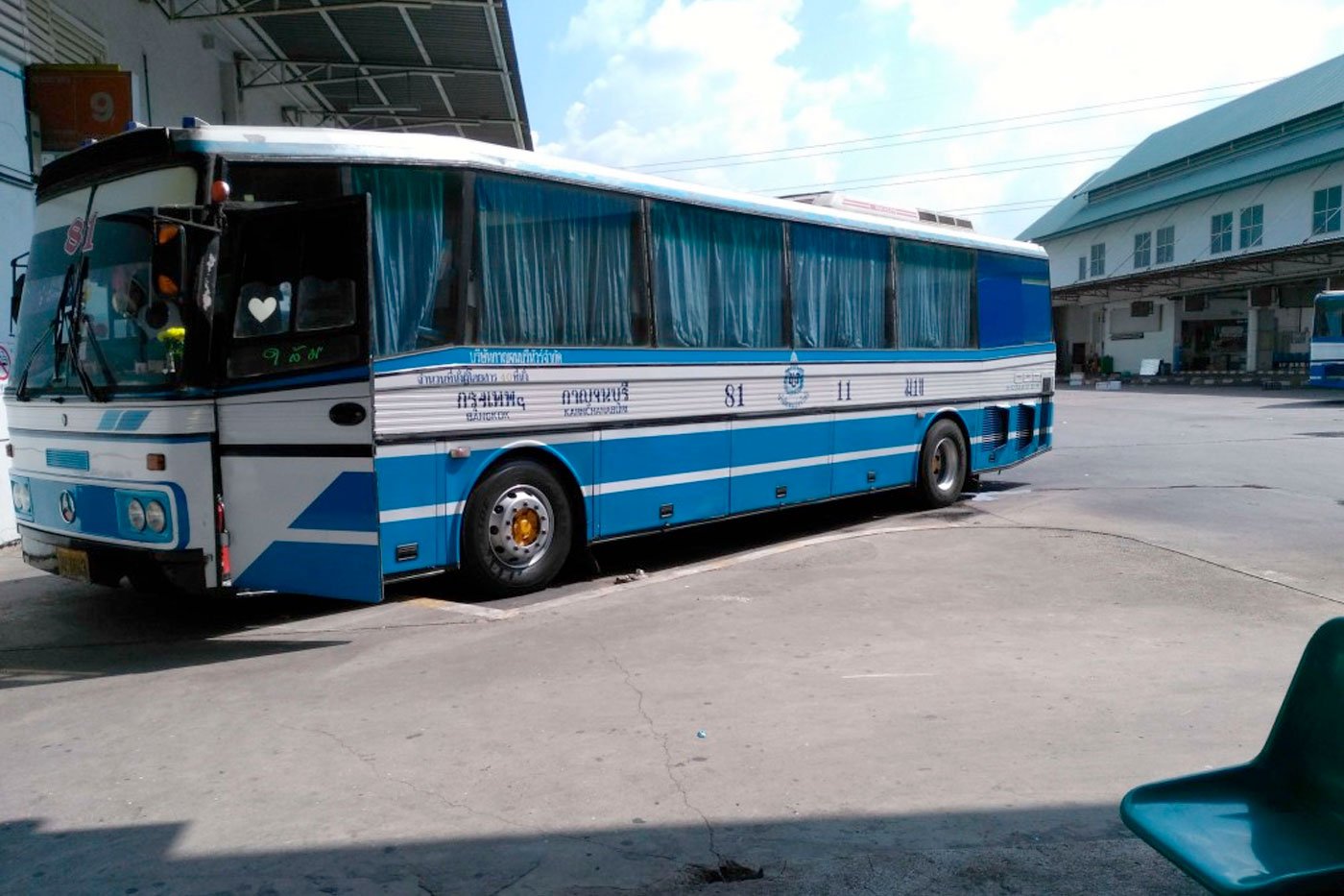 A bus in Bangkok's southern terminal