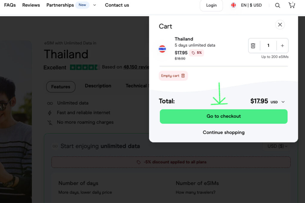 Your shopping cart