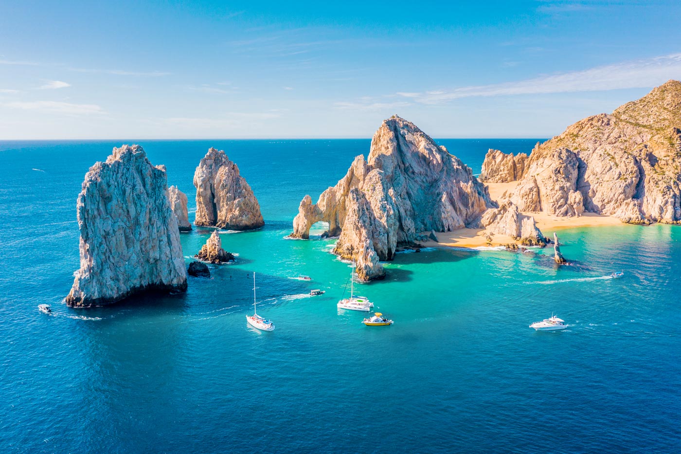 At the southernmost point of the west coast, Cabo de San Lucas and the wonderful coastal city of La Paz await us.