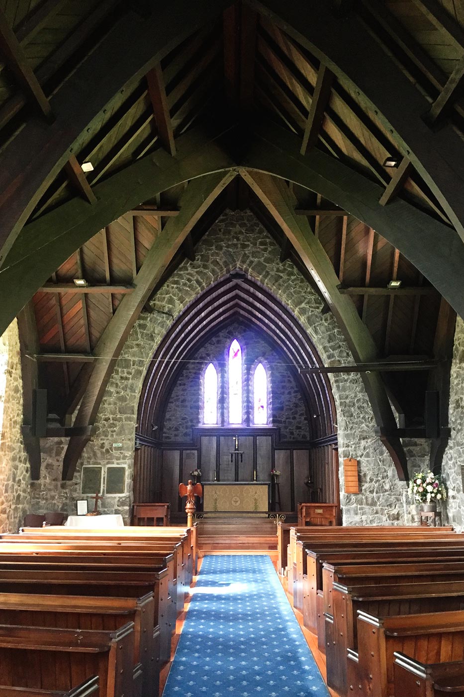 Inside the church