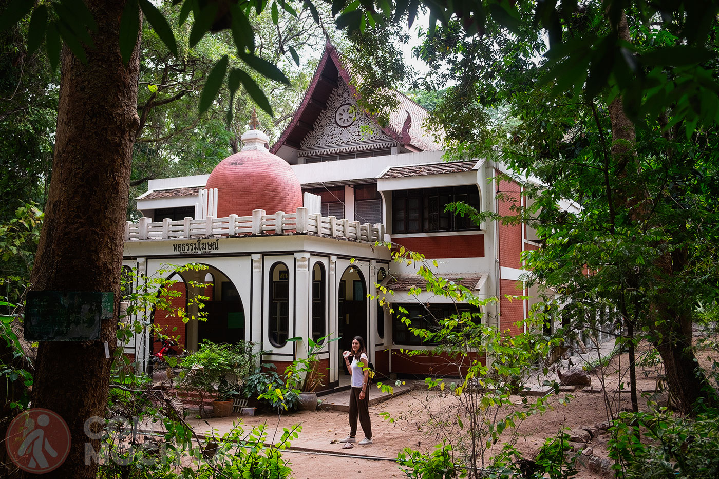 One of the buildings on the Wat Umong grounds