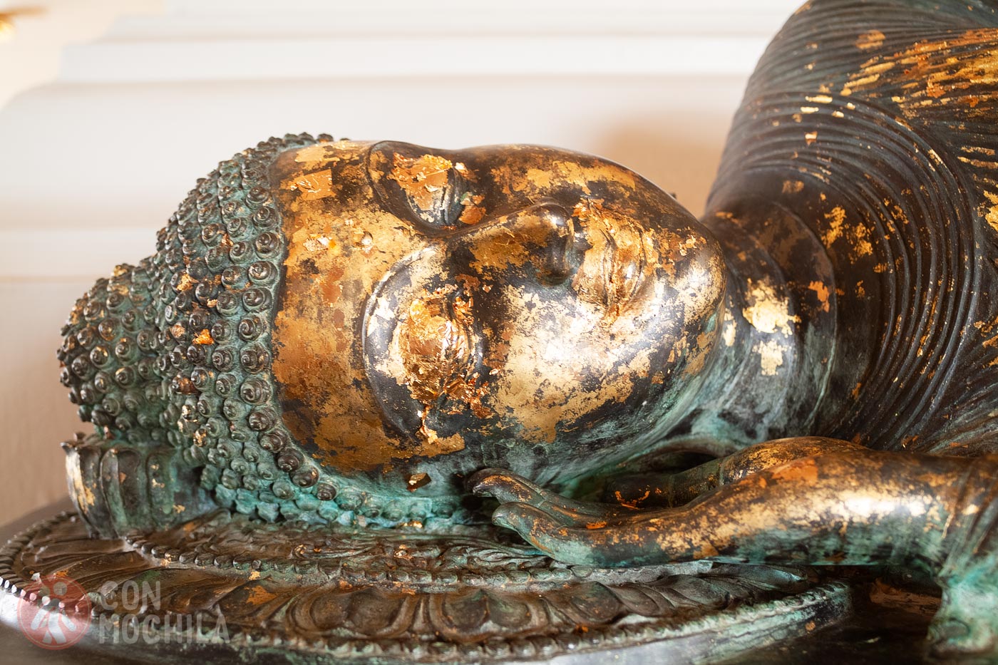 Detail of the reclining Buddha