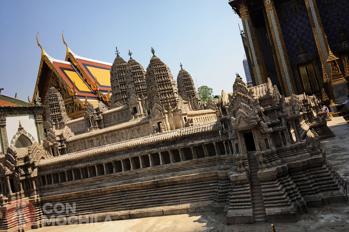 Model of Angkor Wat, a curiosity of the Grand Palace in Bangkok