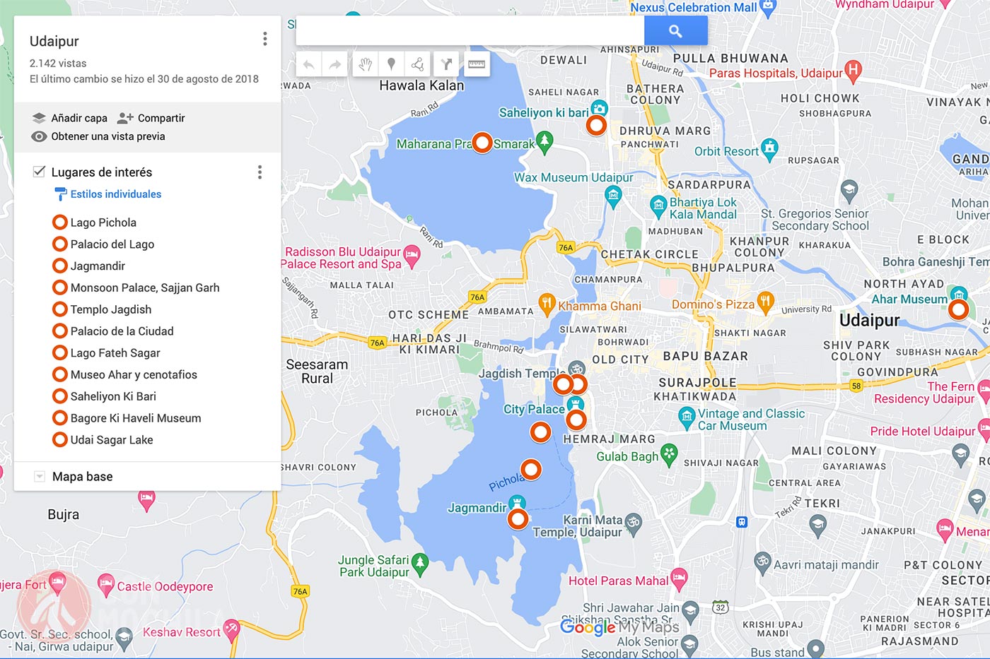 Udaipur map