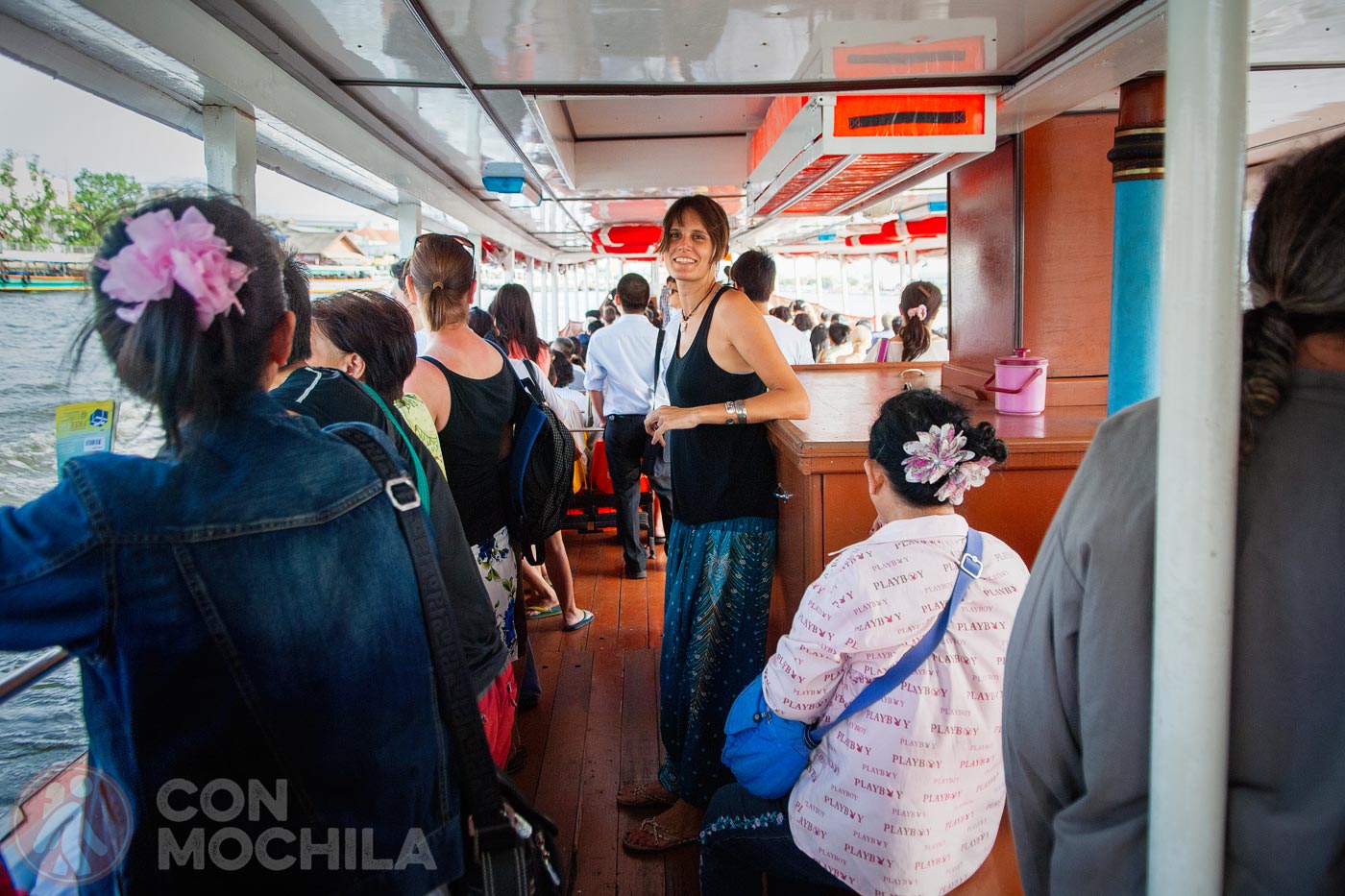 Inside the boat