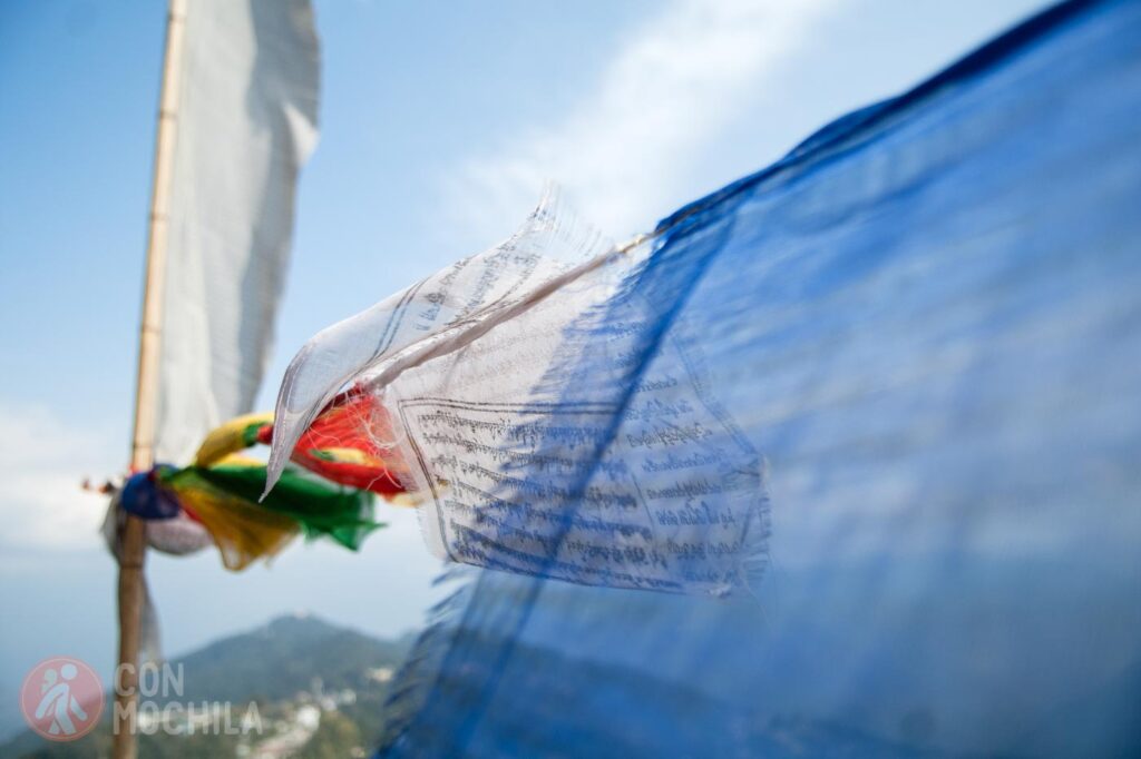 And the typical prayer flags