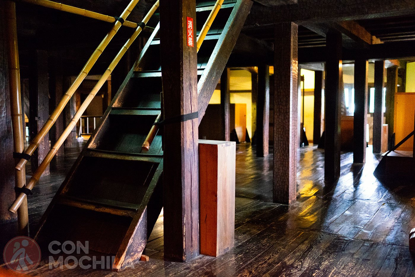 Interior details, all in wood