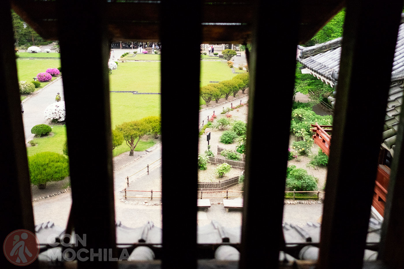 Views of the gardens from above
