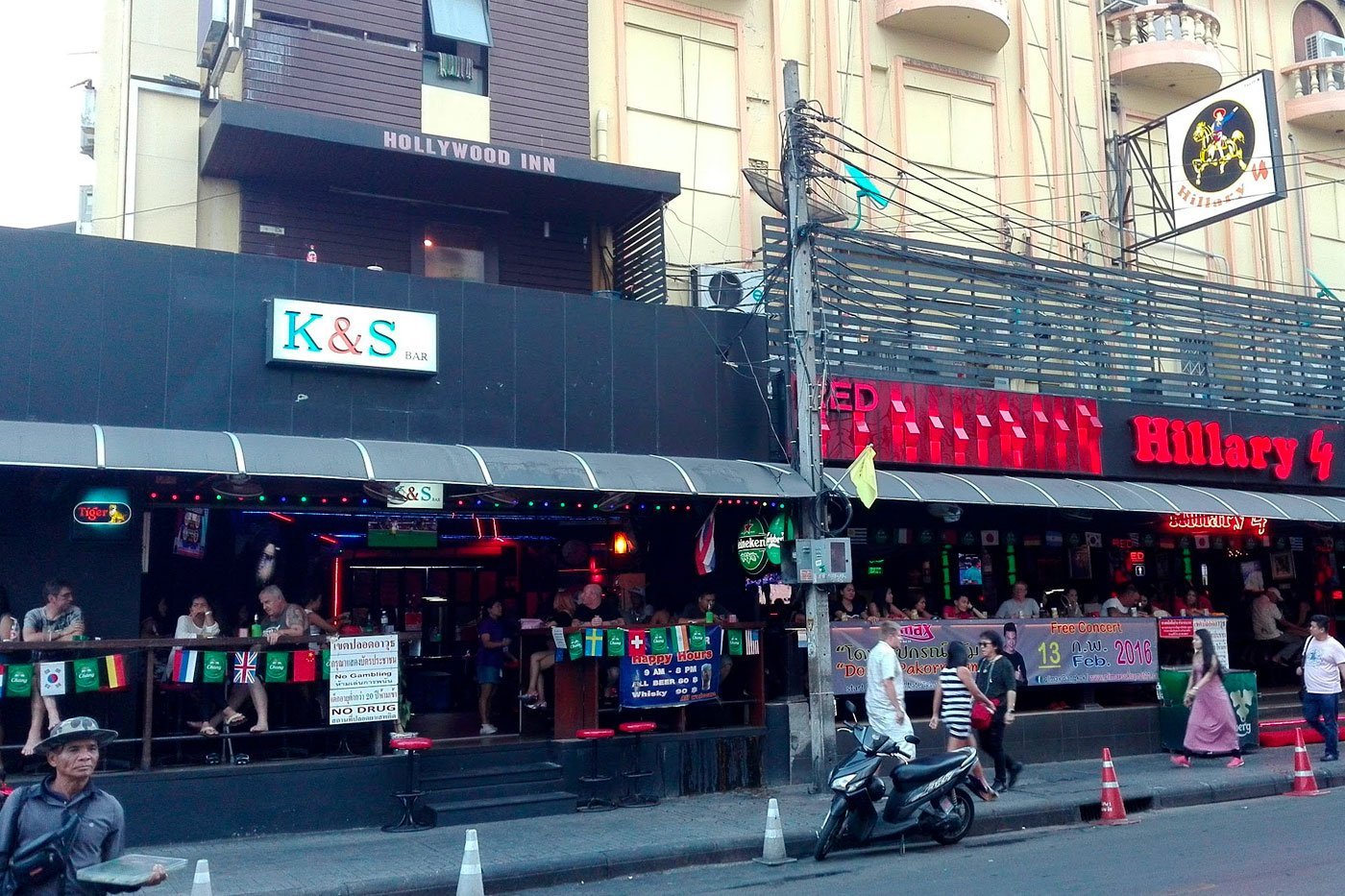 Beer bars in a red light district of Bangkok