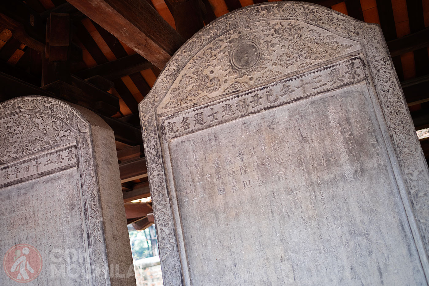 Slabs with the names of graduates