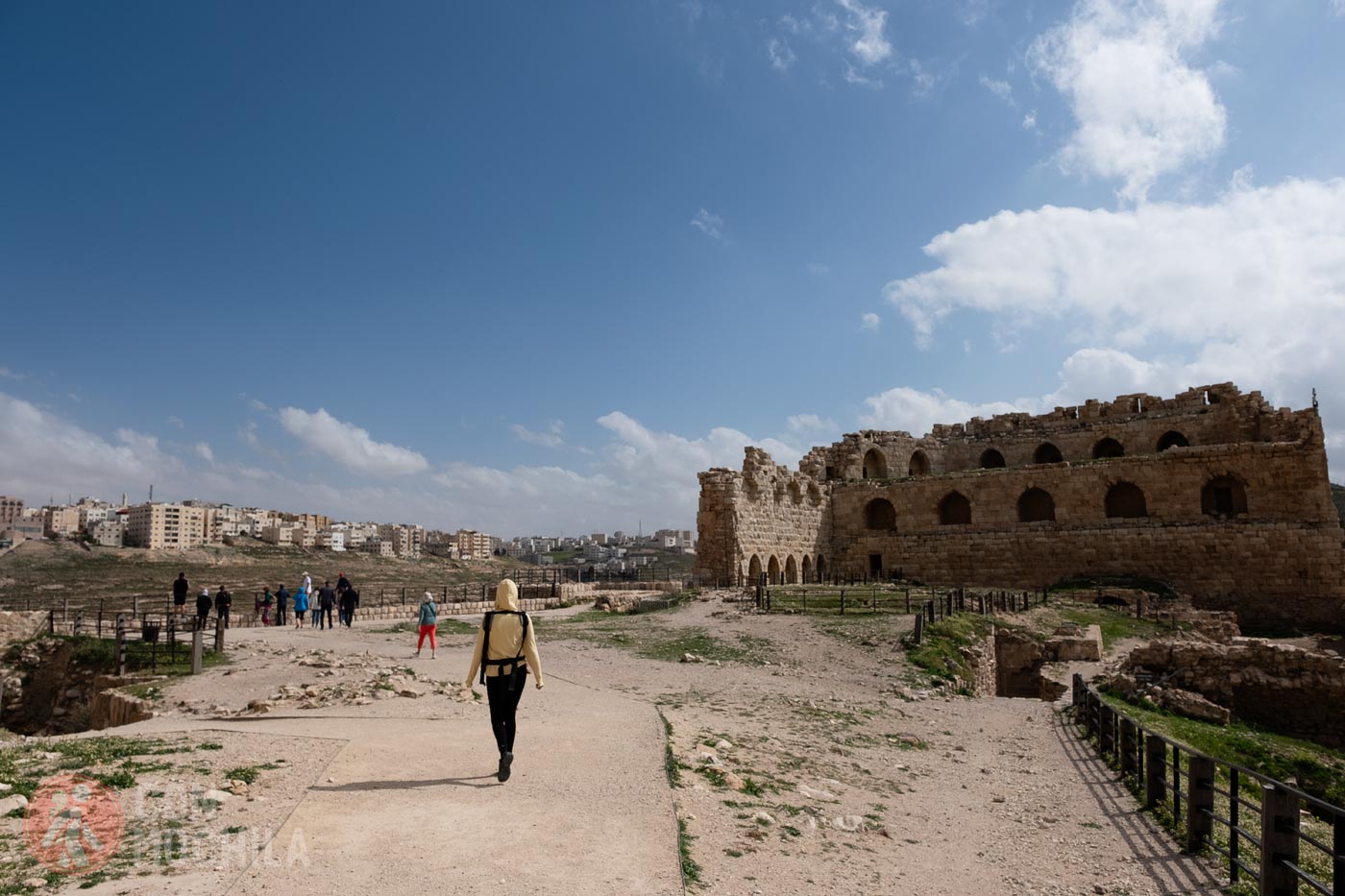 Castle esplanade with the Mameluke tower in the background
