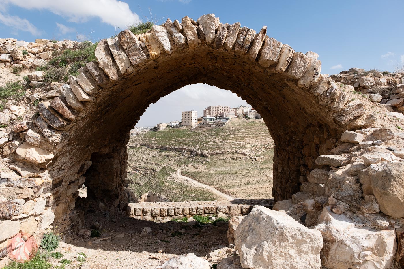 View of the city from one of the arches