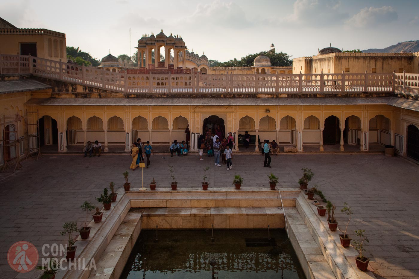 View of the courtyard from above
