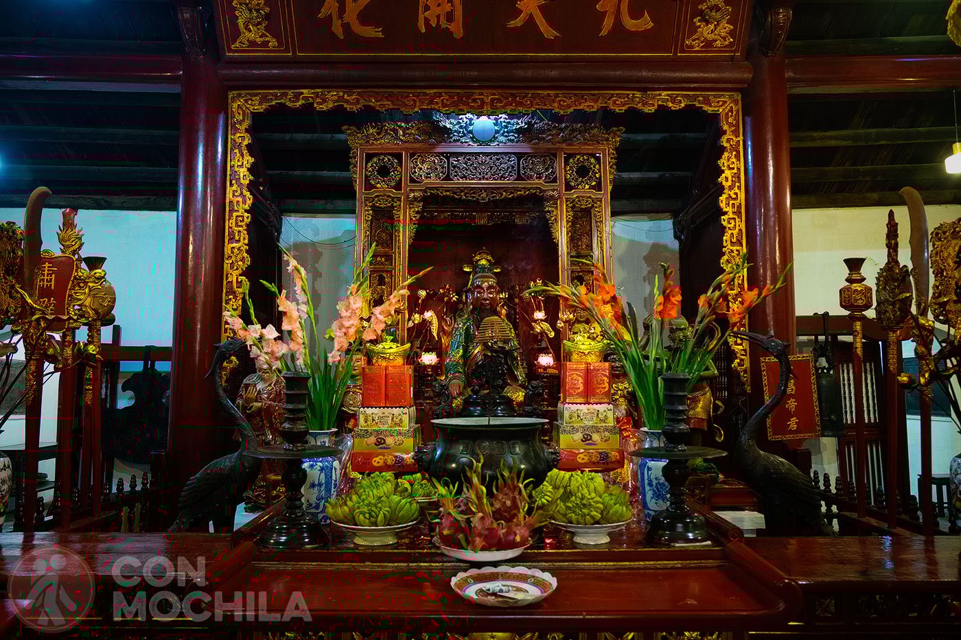 Interior of the Ngoc Son Temple