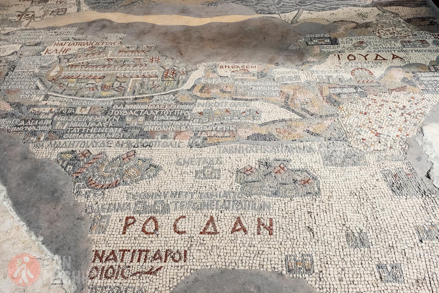 The famous mosaic of the church of St. George