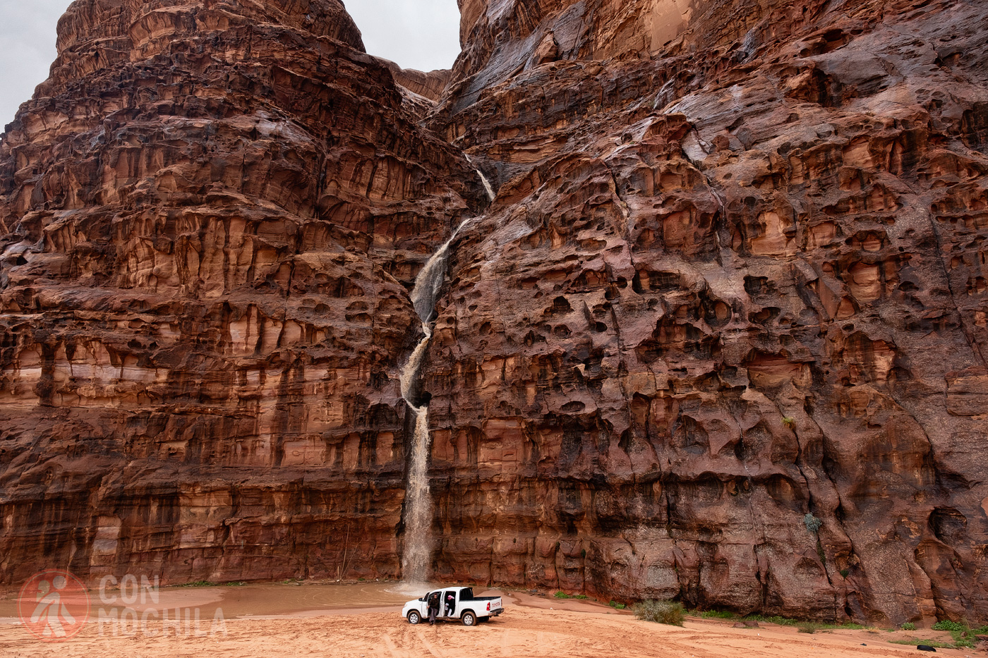 Which usually comes from waterfalls like this one