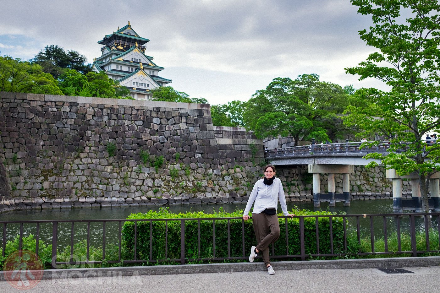 It's a castle, a bridge and a girl who was passing by...