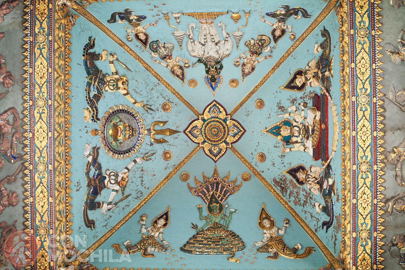 Interior ceiling with its ornaments
