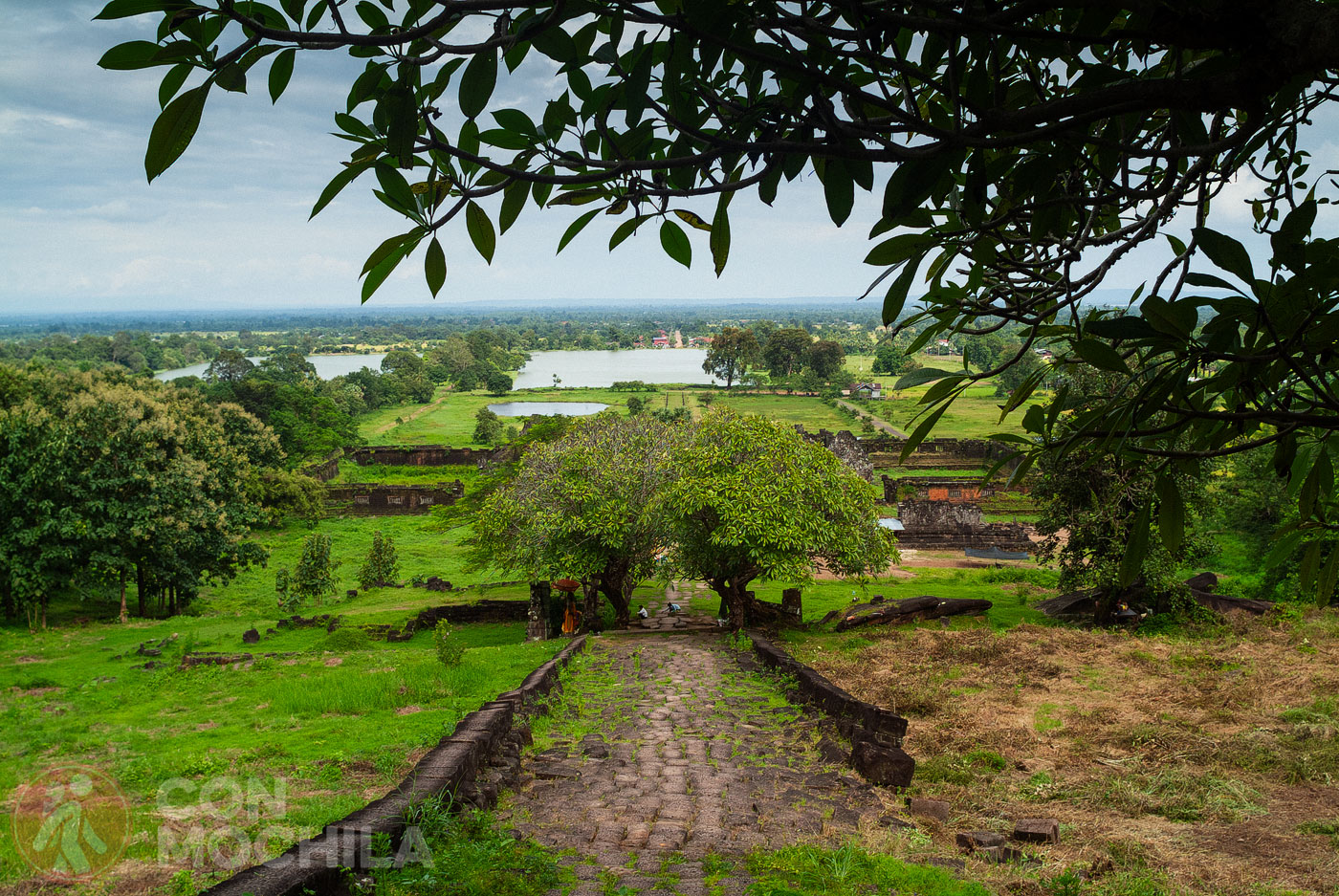 Detail of the plain with the baray in the background