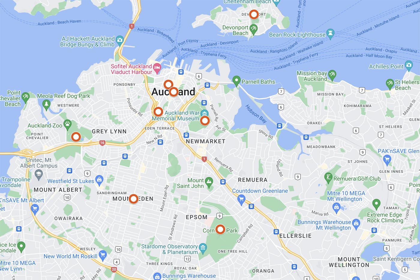 Map of Auckland