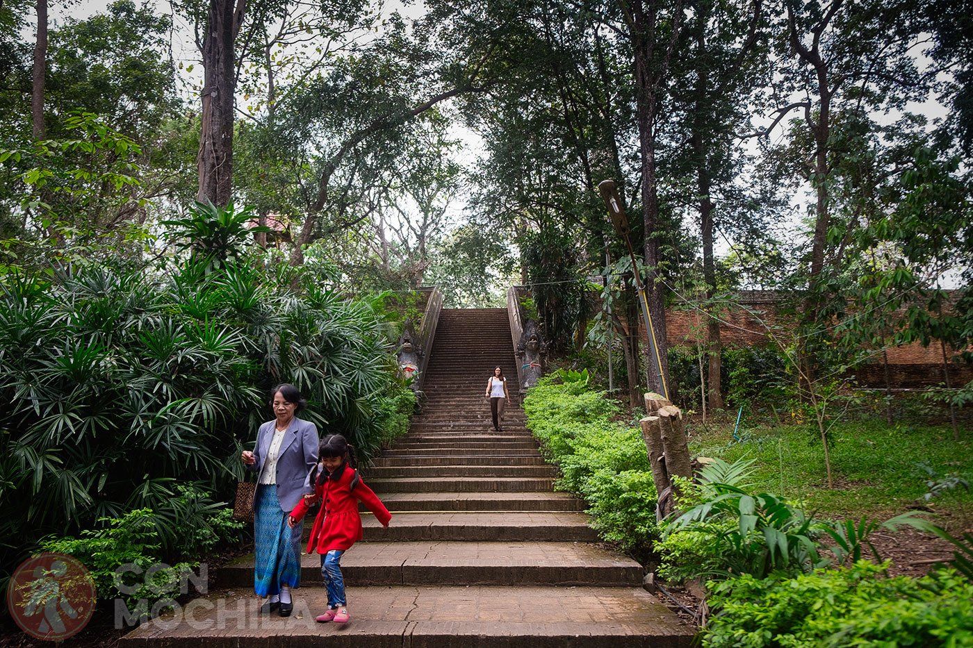 Stairs coming from the chedi area