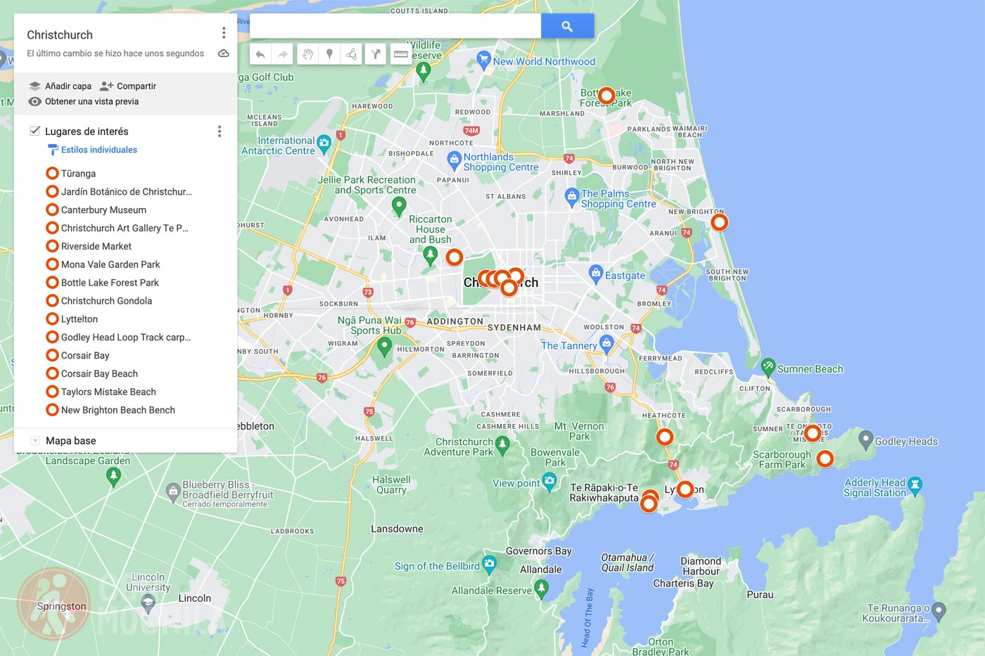 Map of Christchurch