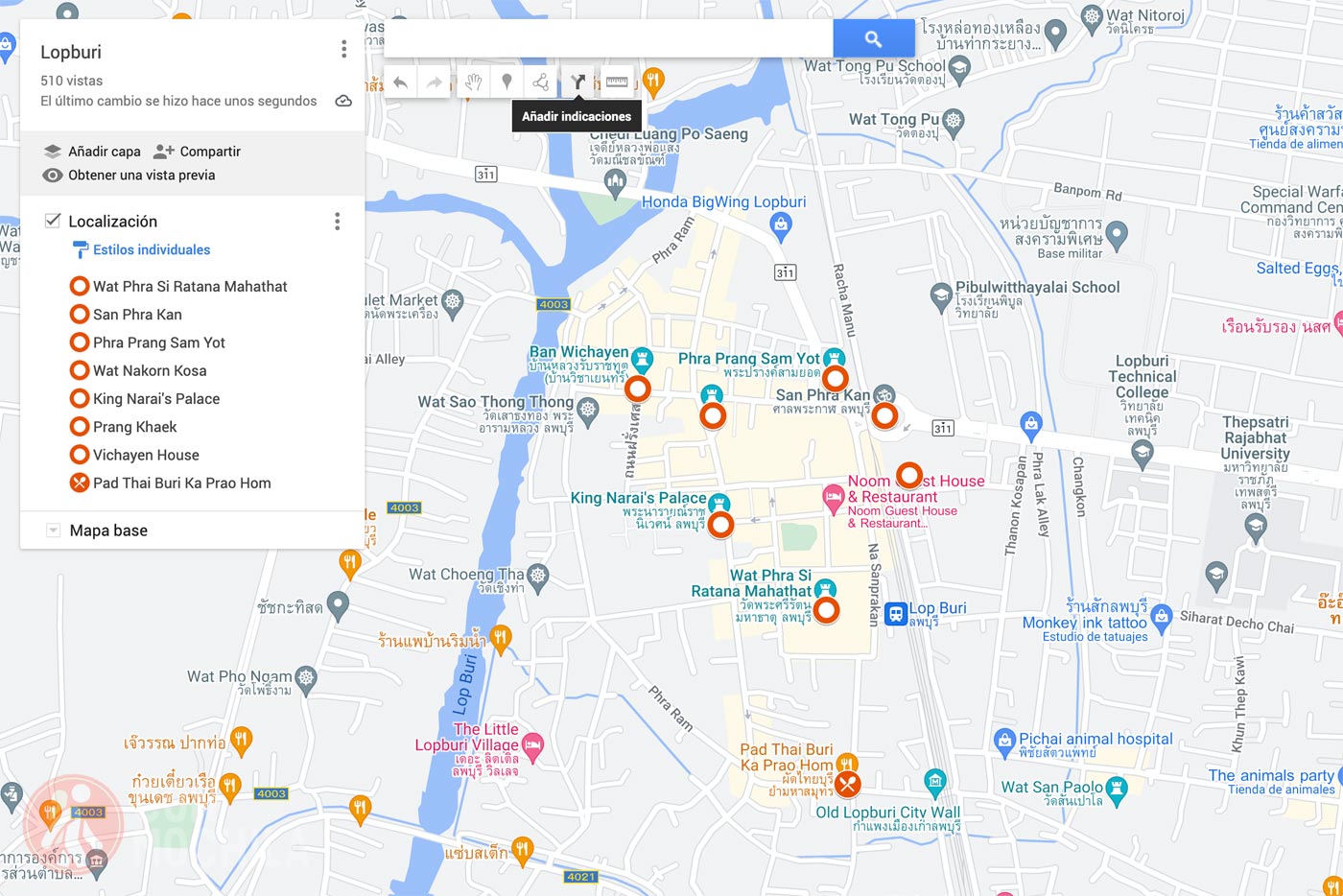 Map of Lopburi