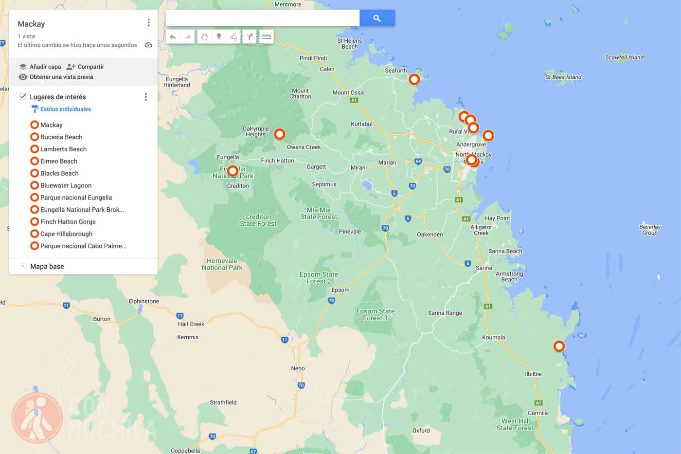 Map of Mackay