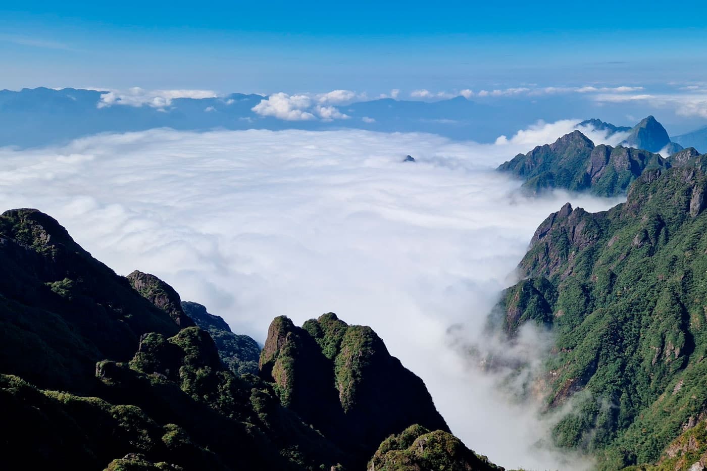 On a clear day, this is what Fansipan looks like from above