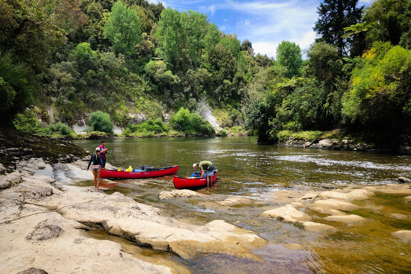 Canoeing on the Whanganui River