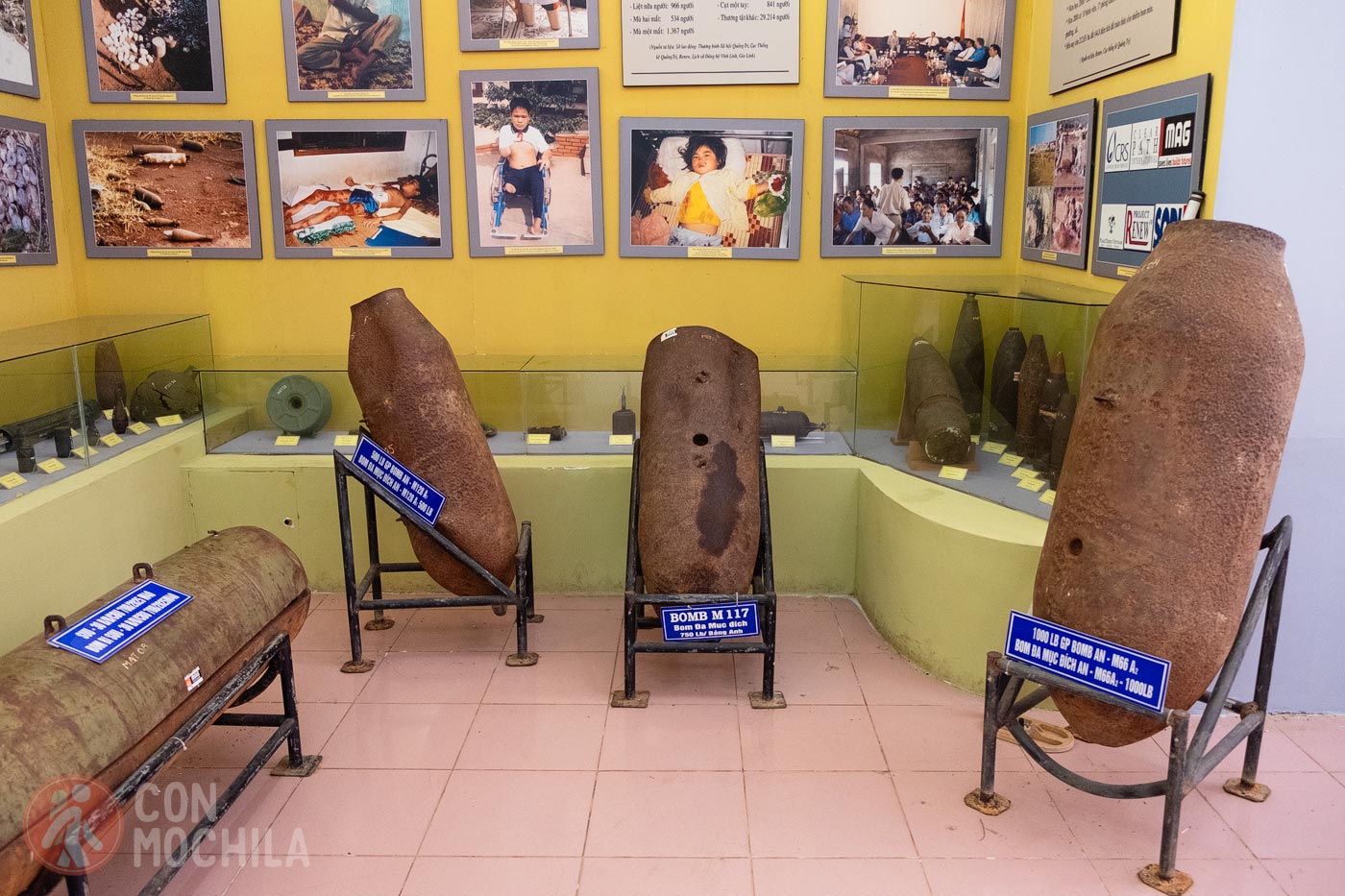 Some of the bombs that fell during the war