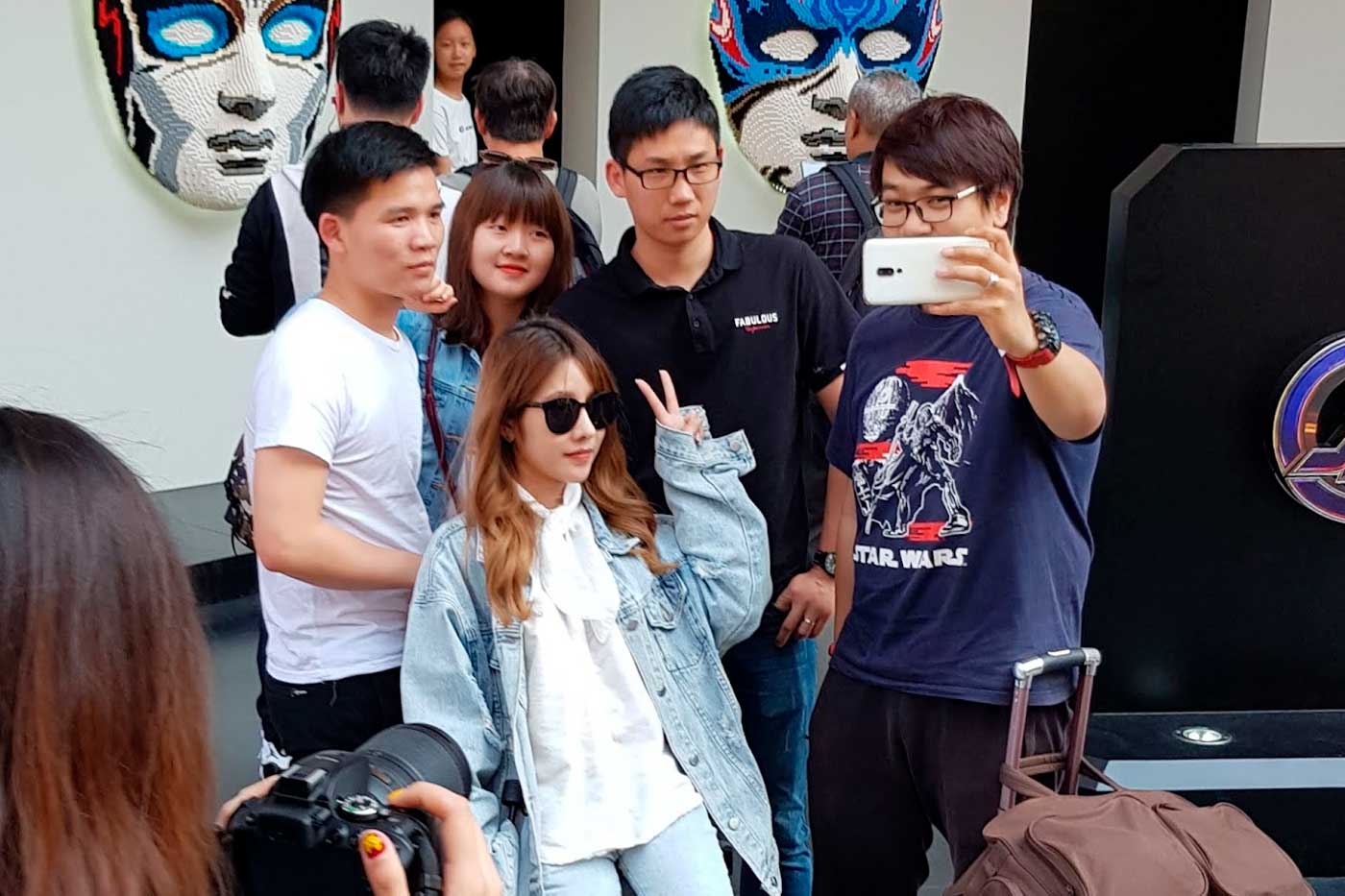 Asian tourists in Shanghai