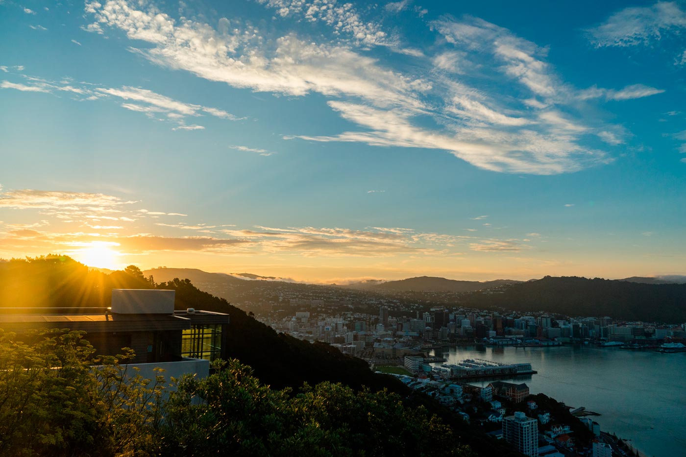 Sunset from Mt Victoria overlooking Wellington