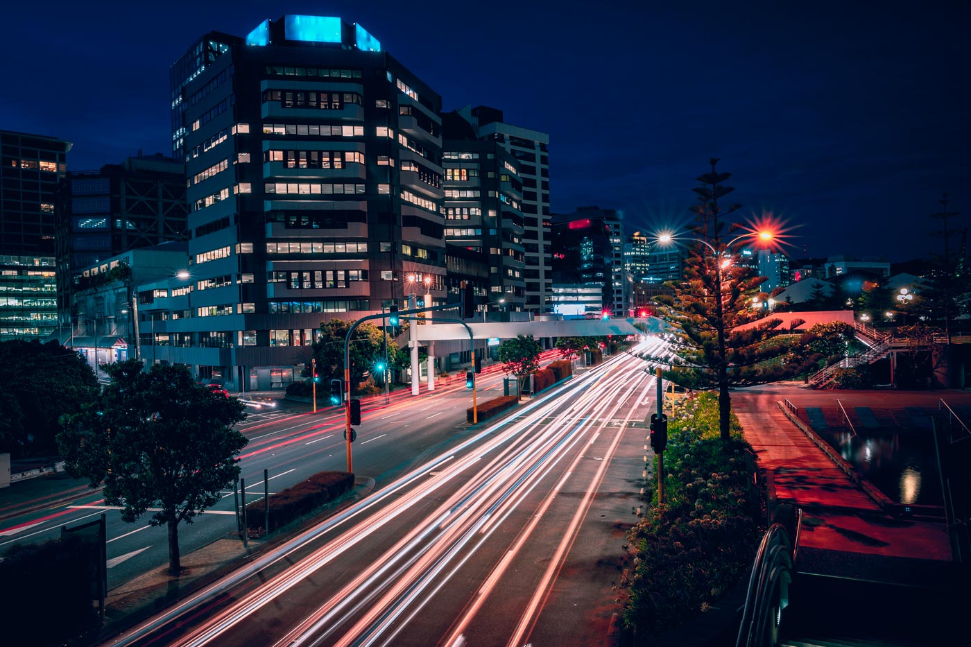 Welly at night