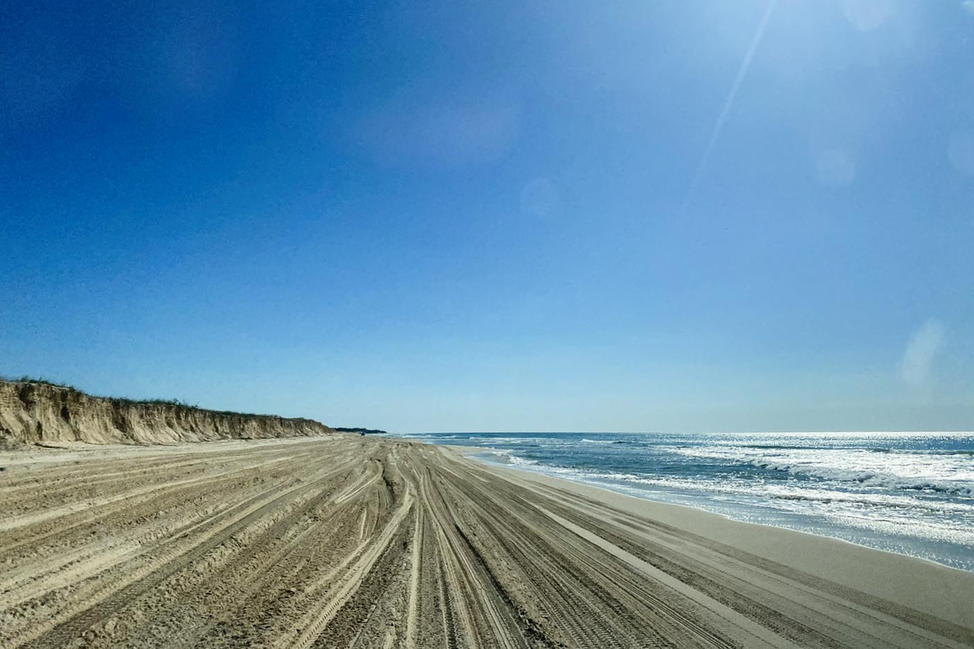 Example of firm and compact sand