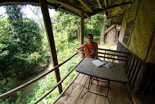 Terracita de la guesthouse Bo Kung
