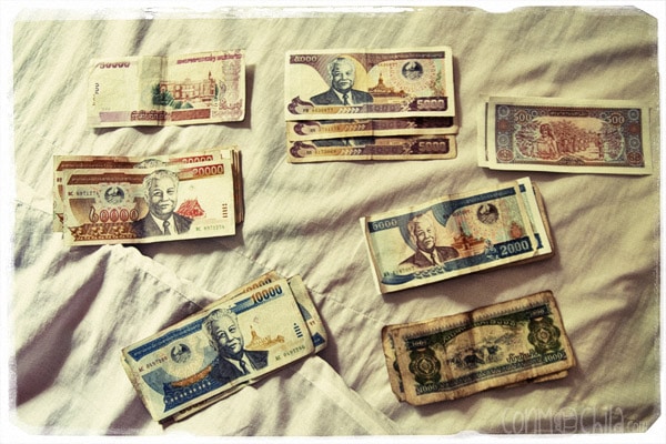 Detalle los diferentes billetes (mira los números porque están escritos de dos maneras)