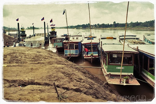 Barcos en Huay Xai