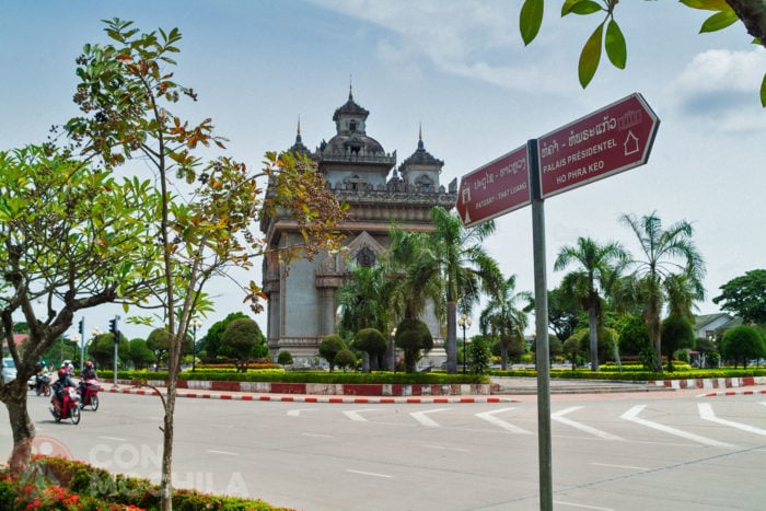 El arco del triunfo de Vientiane