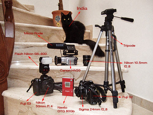 Material de fotografía y video