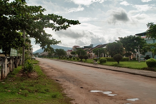 Avenida del antiguo mercado de Kampot
